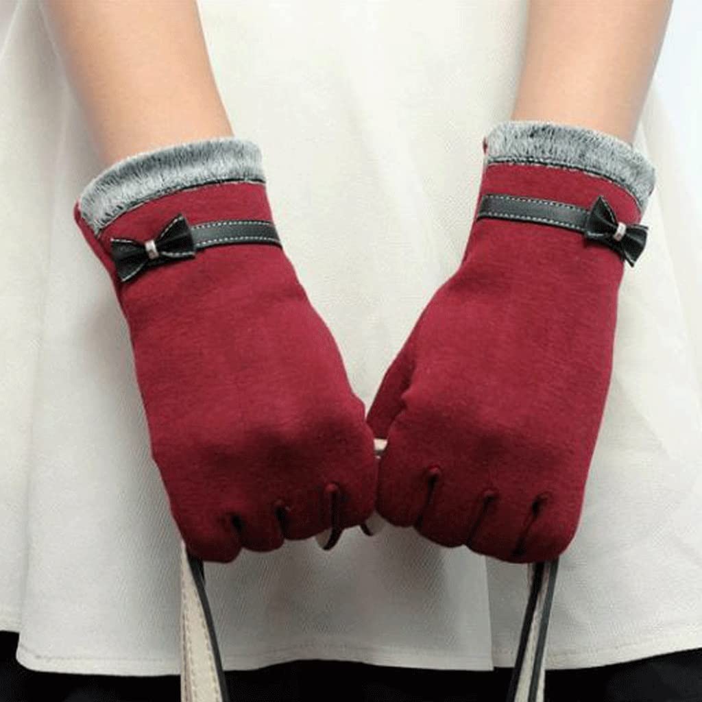 1 Paio Di Guanti Con Morbido Bordo In Pelliccia Sintetica Moda Donna Inverno Con Funzione Touch Screen, Caldi E Carini Per Guida | SHEIN ALIA