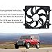HLUCHY 621-601 Engine Radiator Cooling Fan Assembly Replacement for Jeep Wrangler 3.6L 2012-2017, Wrangler JK 3.6L 2018 Replace 68143894AA 68143894AB 6010277 624080 CF13078