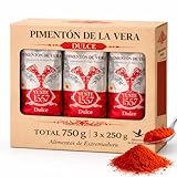 Pimentón de la Vera Ahumado Dulce, Denominación Origen Protegida, Pimentón Yuste 1557, Producido en Extremadura, Ideal para guisos, carnes, salsas y platos tradicionales, 3 bolsas de 250 gr