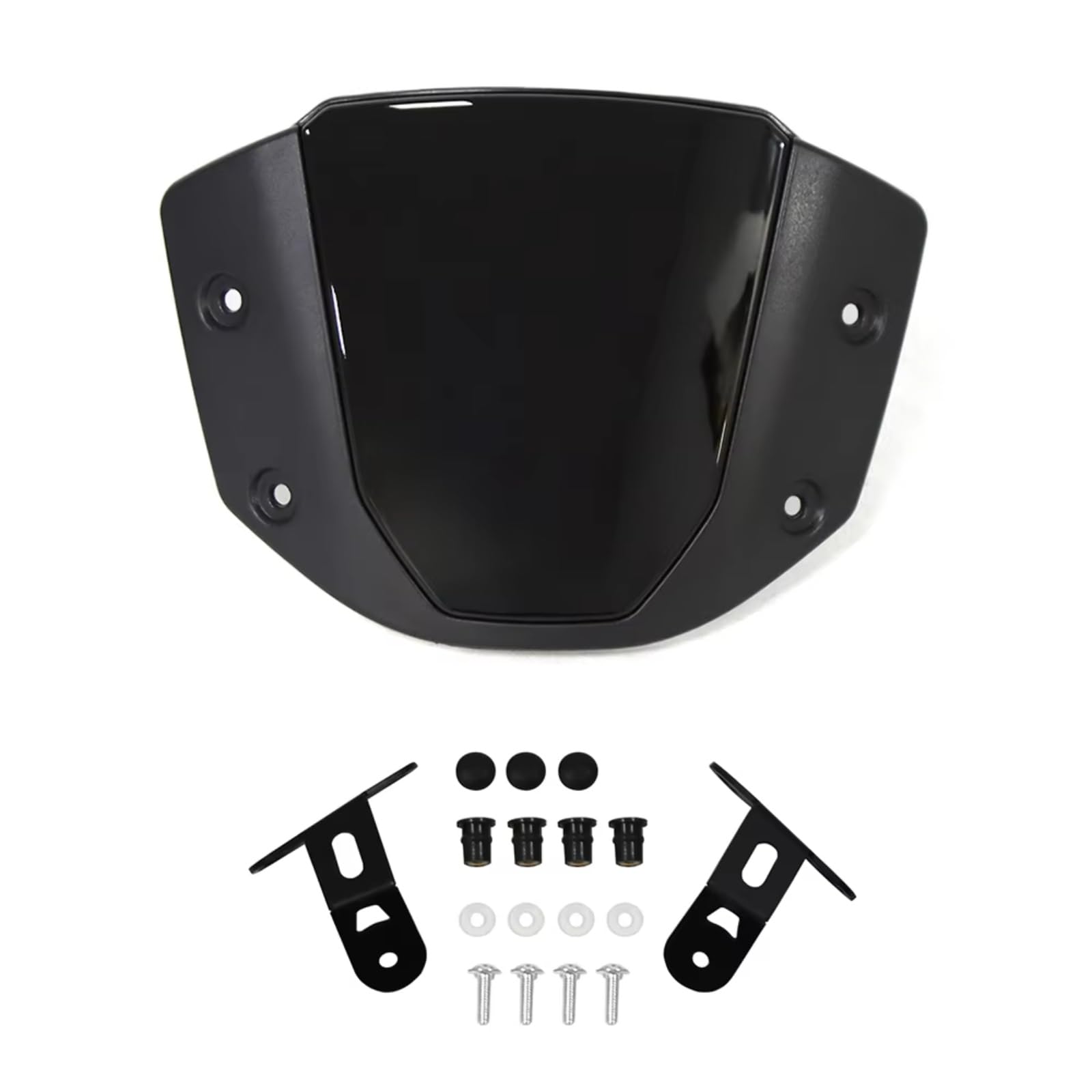 Pare-Brise de Moto pour CB650R 2019 2020 2021 2022 2023 et CB1000R 2018 2019 2020, Déflecteur de Vent Avant, Noir Brillant, Installation Auto-Adhésif