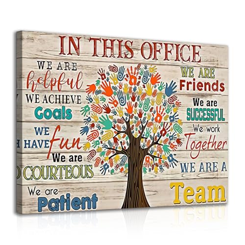 Dazzlewall Enmarcó el Arte de Pared Motivacional de la Oficina, Cuadro de Pared Positivo Para el Trabajo En Equipo, Póster de Citas Inspiradoras 12x16 in