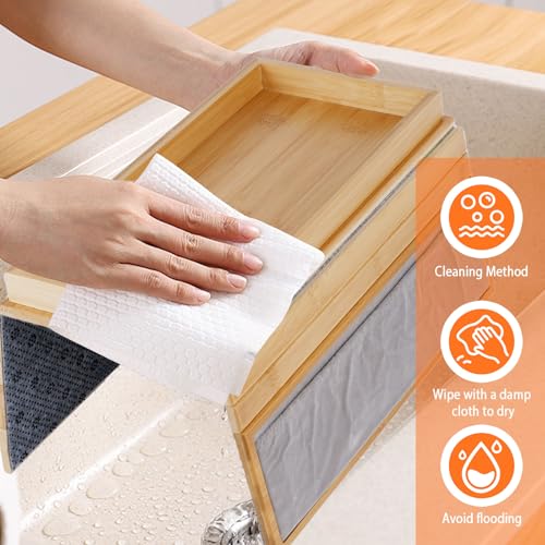 Plateau accoudoir canapé bambou pliable antidérapant JABNOW