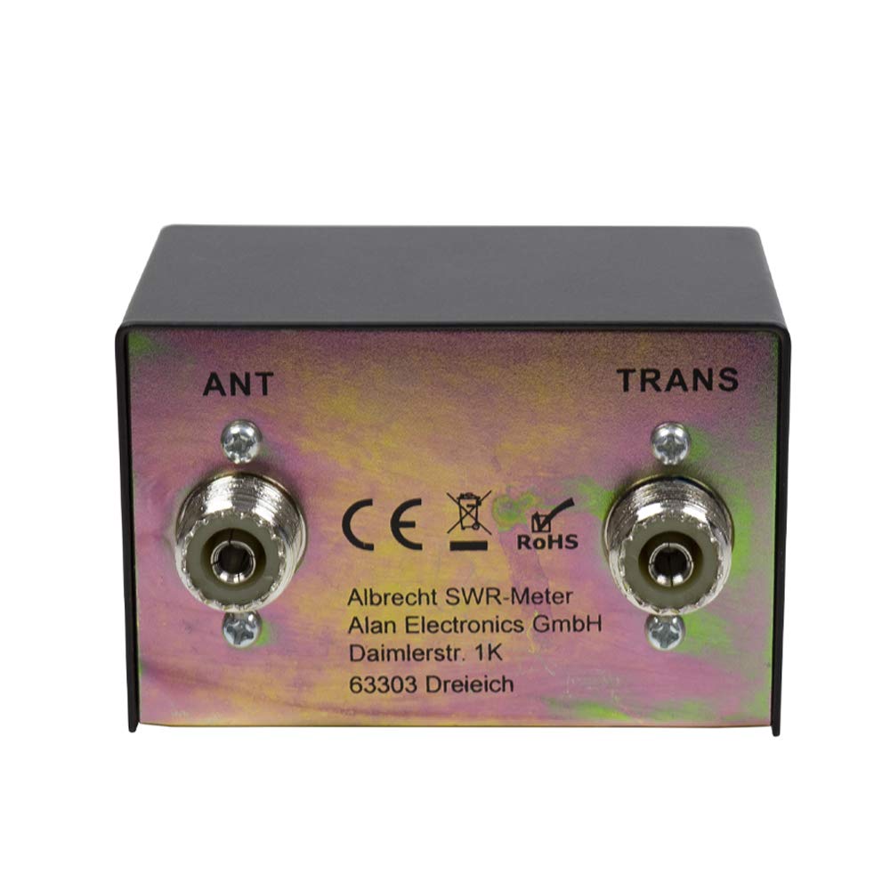Albrecht Wattmètre ROS-mètre SWR 30, Mesure de Calibrage d'Antenne, Gamme de Fréquences 3,5-50 MHz, ROS 1:1-1:3, Impédance 50 Ohm, Dimensions 85 x 55 x 30 mm