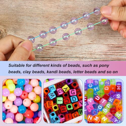 1 mm Elastisches Faden, 100m Elastische Schnur Gummiband für Armbänder, Halsketten, Schmuckherstellung, Perlen, Knoten, Binden, Verpacken und Bastelnb (Bunt)