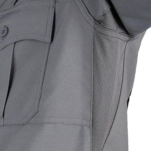 Image of First Class 100% Polyester Short & Long Sleeve Zippered Uniform Shirt 4 Pocket Hidden, Law Enforcement BDU Zipper Closure.