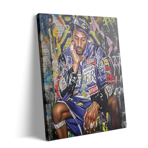 Kobe Bryant Canvas Wall Art Decor - Vibrant Tribute Painting