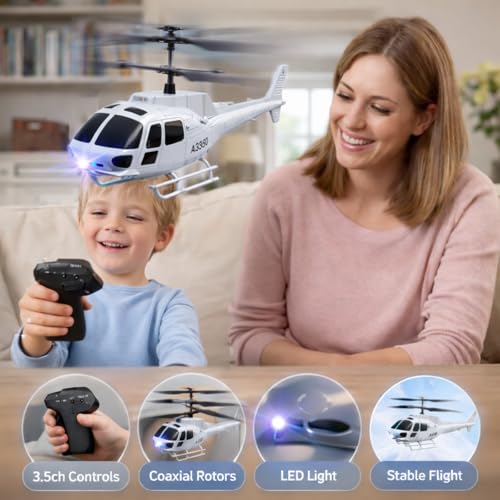 Image of Gravity Sensor Trigger Remote Helicopter Toy for Boys with Safety Sensor, Indoor Palm Sensing, Rechargeable with LED Lights I Pack of 1 (Millitary Gun Trigger)