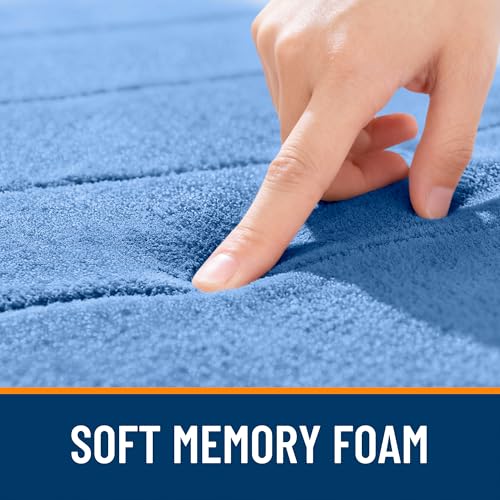 OLANLY Memory Foam Bath Mat 24x16, Super Soft Absorbent Bathroom Rugs, Quick Dry, Machine Washable Shower Floor Rugs, Bathmat Carpet, Bathroom Home Decor Accessories, Cornflower Blue by OLANLY - Image 5
