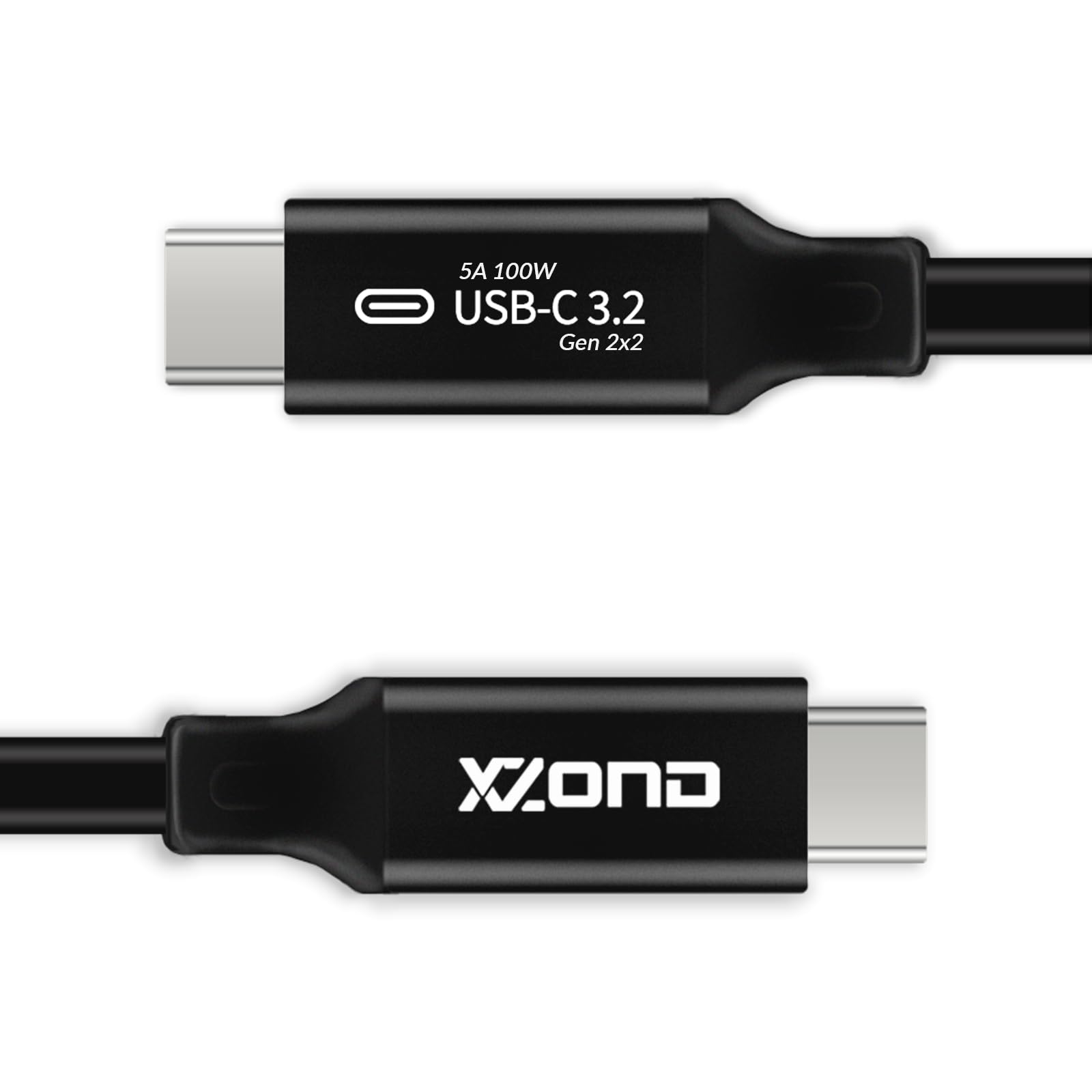 XZOND USB C to C 3.2 Gen 2x2 Cable - 20Gbps Data Transfer - 4K 60Hz HDR Monitor Video - 100W PD Charging - Thunderbolt Compatible - 3.3ft (Black)