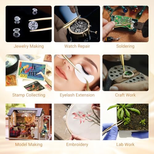 NAGARAKU Pinzas de Fibra Separadora Pestañas Precision Aislar Pinzas Depilar Profesional Inoxidable Agarre Antideslizante Aislamiento Multifunción Fiber Tweezer para Pestañas y Uñas (Dolphin AG-05) - imagen 8