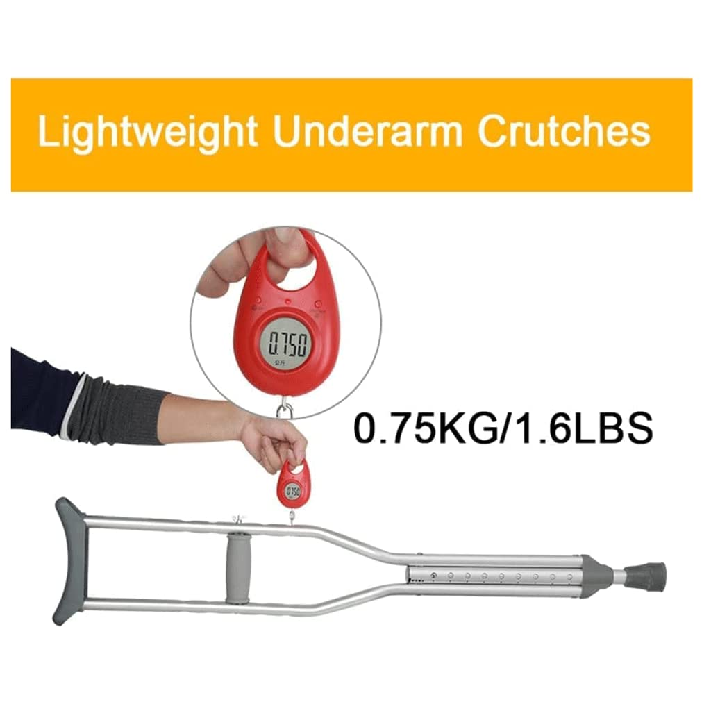 EKBBBYE Underarm Crutches Adjustable Height Aluminum Canes Walking Crutches Unisex Adult Crutches Rehabilitation Training Independence