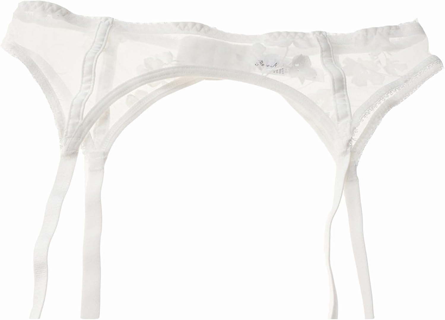 Women Lace Suspender Belt Plus Size, Sheer Floral with 4 Strap Sexy Lingerie for Stockings Belt