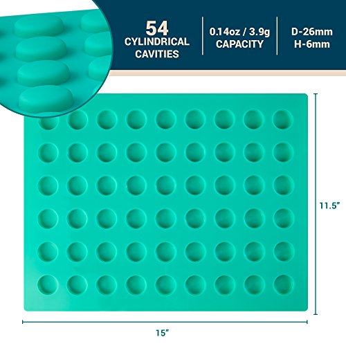O’creme Round Gummy Candy Silicone Mold For Chocolate Truffles, Ganache, Jelly, Candy, Pralines, And Caramels #TOP3