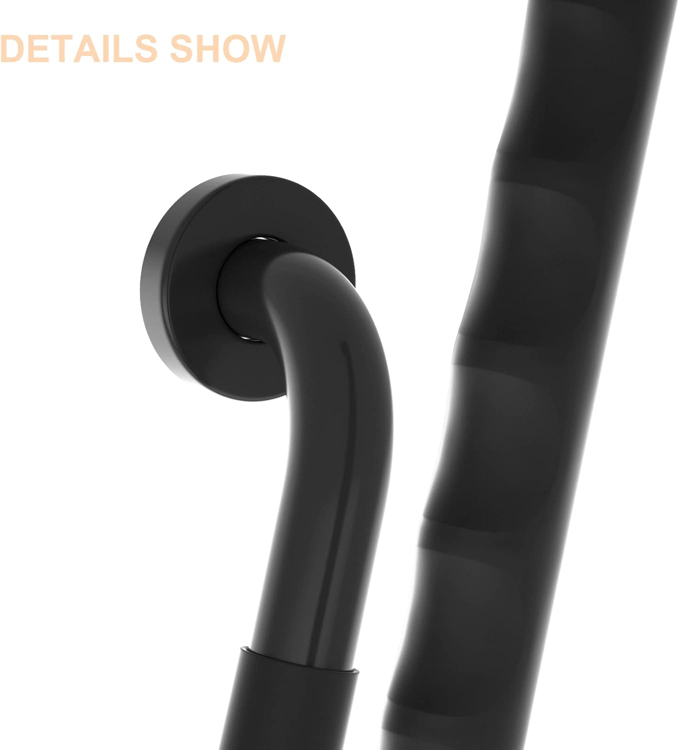 2 Pack 32 Inch Black Shower Grab Bar w/Anti Slip Rubber Grip,ZUEXT Stainless Steel Bath Grab Bar,Bathroom Balance Bar,Wall Mount Safety Handrail Support,Handicap Injury Elderly Senior Assist Handle : Health & Household