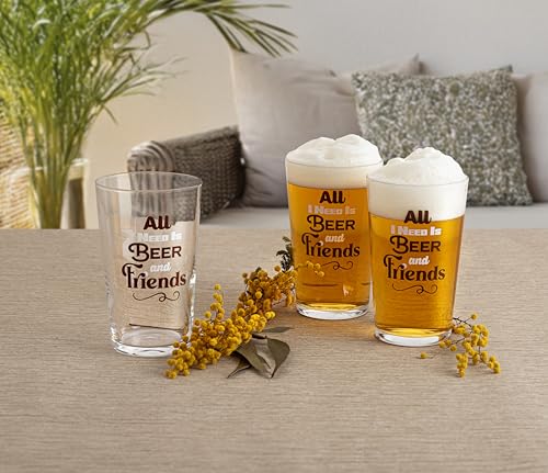 Miniatura 5 de Luminarc Vasos De Cerveza, 50 Cl, Set De 6, Con Frase Decorativa, Aptos Para Lavavajillas