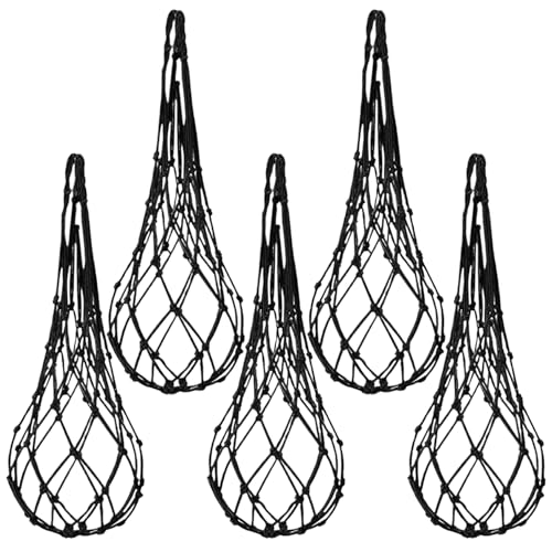 NASSMOSSE 5 amache per meloni, amache protettive per Frutta Resistenti da 60 cm, reti per Anguria Spesse, culle per meloni all'Uncinetto per Traliccio da Giardino