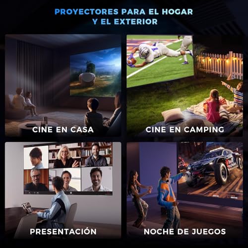 Image of BIGASUO Auto Keystone Mini Portable Projector, 4K /150 ANSI Smart Projector with WiFi 6, BT 5.4, 130 Inch Screen, Built-in Android Operating System 11.0, Compatible with iOS /Android /PC /PS4 /PS5 (BG65)