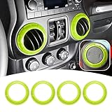 4PCS Center Console Dash Air Conditioner Vent Cover Trim Interior Accessories Compatible with Jeep