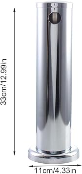 3インチ ステンレス鋼 ドラフトビール Kegerator タワー 耐久性のあるビールディスペンサーツール 自家醸造用12.99*4.33in-あ