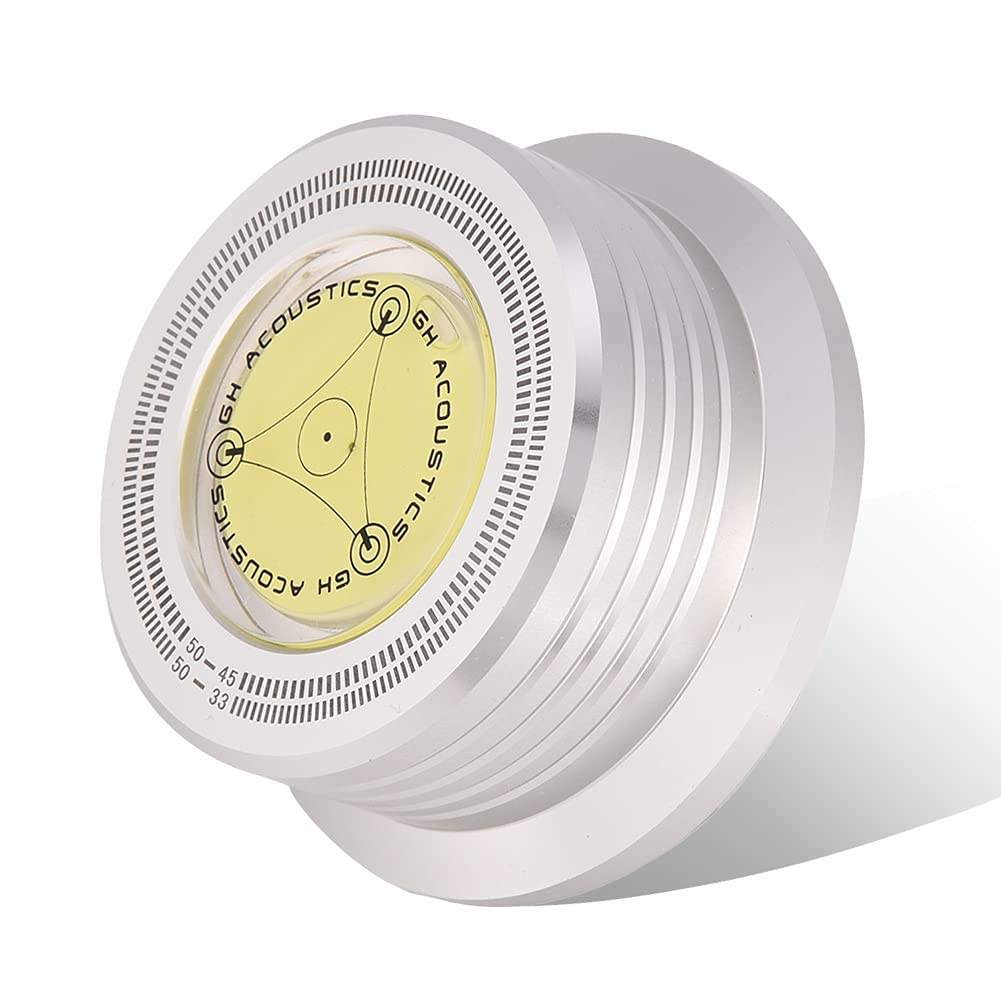 Bewinner 3 in 1 Record Clamp Record Weight Stabilizer 50Hz Turntable Disc Record Stabilizer Clamp with Bubble Level for LP Record Player, Great Record Stabilizer for LP Record