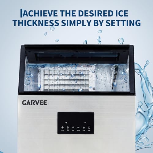 Máquina comercial para fabricar hielo inoxidable 150 lbs/24h miniatura 6