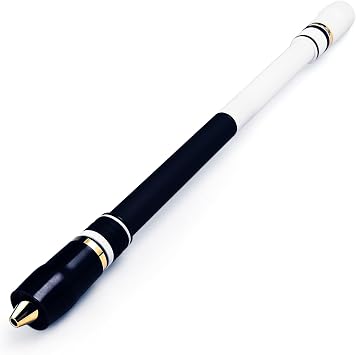 Pen Spinning Pens Menowa Non Slip Mod, Medium Weight Handmade Fidget Spin Pen for Beginner and Intermediate, Black and White