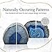 Nature's Decorations Agate Bookends - A Quality Blue Geode with Non-Skid Rubber Bumpers for Shelves, Office, Home Decor - Heavy Duty Cool Crystal Stone (3-4 LB)
