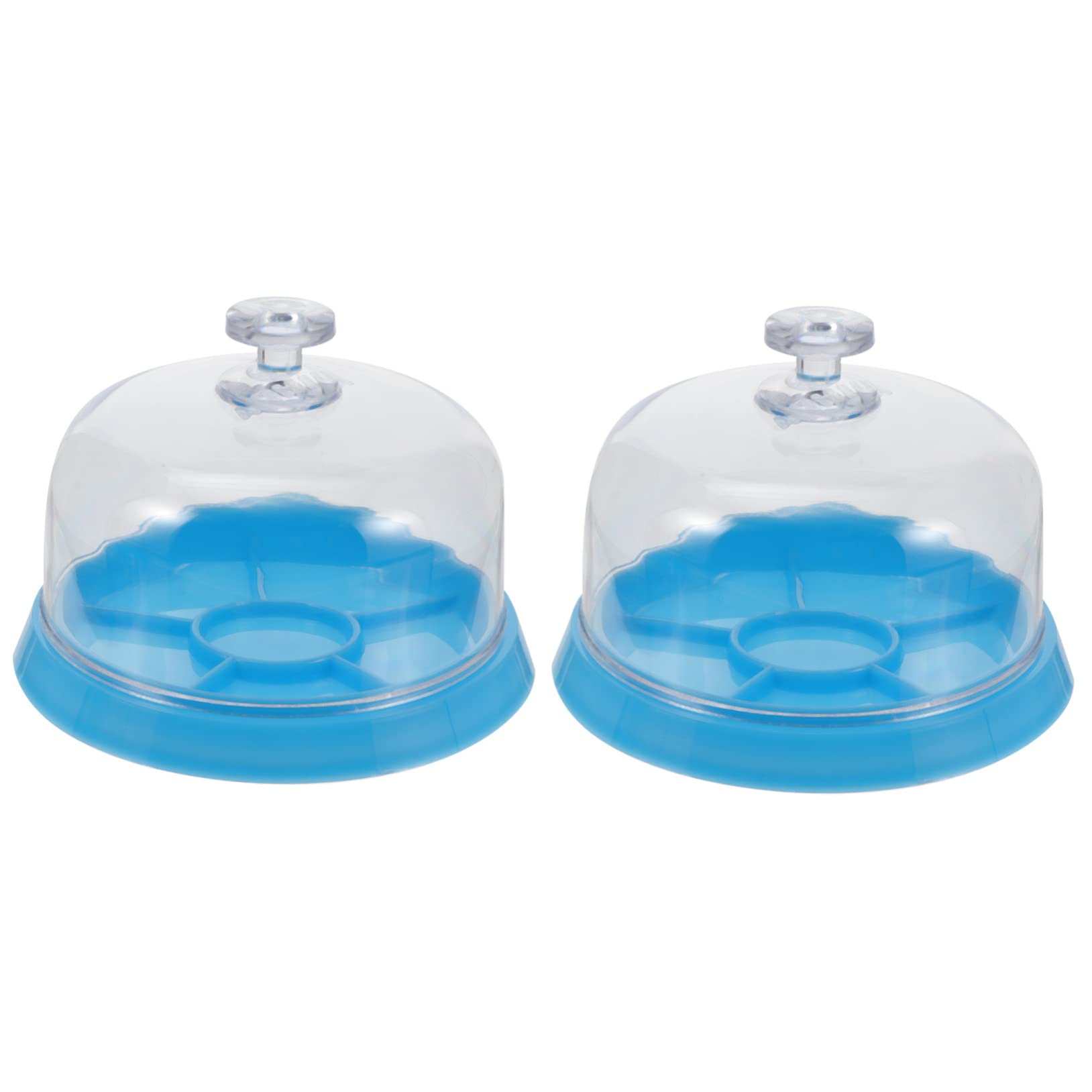 FRCOLOR 2Pcs Watch Repair Tools Dust Cover Storage Tray with Compartments for Organized Watchmaker Parts Transparent Watch Parts Case for Safe Storage and Easy Access