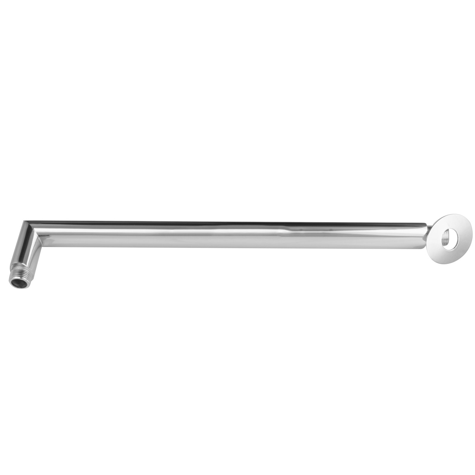 Brazo de Ducha Ovalado para Duchas de Cabeza, Latón Macizo, Acabado Cromado, Longitud 40 cm, Rosca 1/2"
