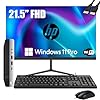 HP ProDesk 600 G3 Mini PC de escritorio para negocios con monitor FHD de 21.5 pulgadas, Intel Quad Core i5-6500T, RAM DDR4 de 16 GB, SSD de 256 GB, DisplayPort, WiFi, BT, Windows 11 Pro (renovado)