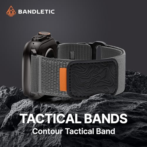 Image of Bandletic Compatible with Apple Watch Bands 44mm Men Women, Wide Tactical Stretchy Nylon Soft Sport Strap for iWatch 49mm(Ultra 3 /2 /1),46mm(11 /10),45mm(9 /8 /7),44mm(SE3 /SE2 /SE /6 /5 /4),42mm(3 /2 /1)