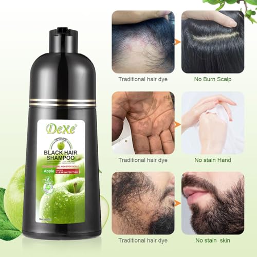 Tinte shampoo negro sin amoníaco para cobertura de canas miniatura 5