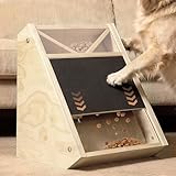 Dog Scratch Pad for Nails: Quiet Dog Scratch Board with Treats, Easy Change Dog Nail Board with 2Pcs Removable Stand, Interactive Paw Nail Scratcher & Slow Feeder Toy