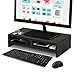 Greensen Stojak na monitor Riser PC monitor stojak z półkami do przechowywania – 50 x 20 x 11,7 cm (czarny)