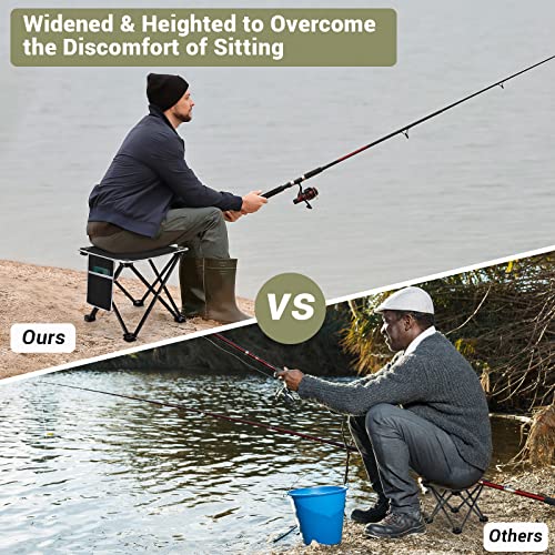 Portable-Camping-Stool-with-Side-Pocket-Camping-Seat-125in-Foldable-Comfortable-Widening-Heightening-for-Travel-Camping-Fishing-Hiking-Gardening-Picnic-Beach-BBQ-Outdoor