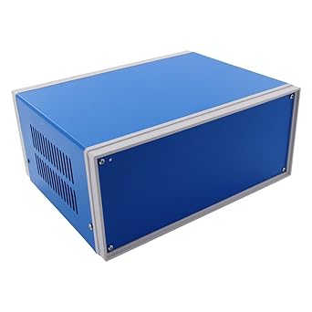 Fielect Electronic Junction Box Enclosure Project Box Blue Metal For Electronic Projects 250x190x110mm