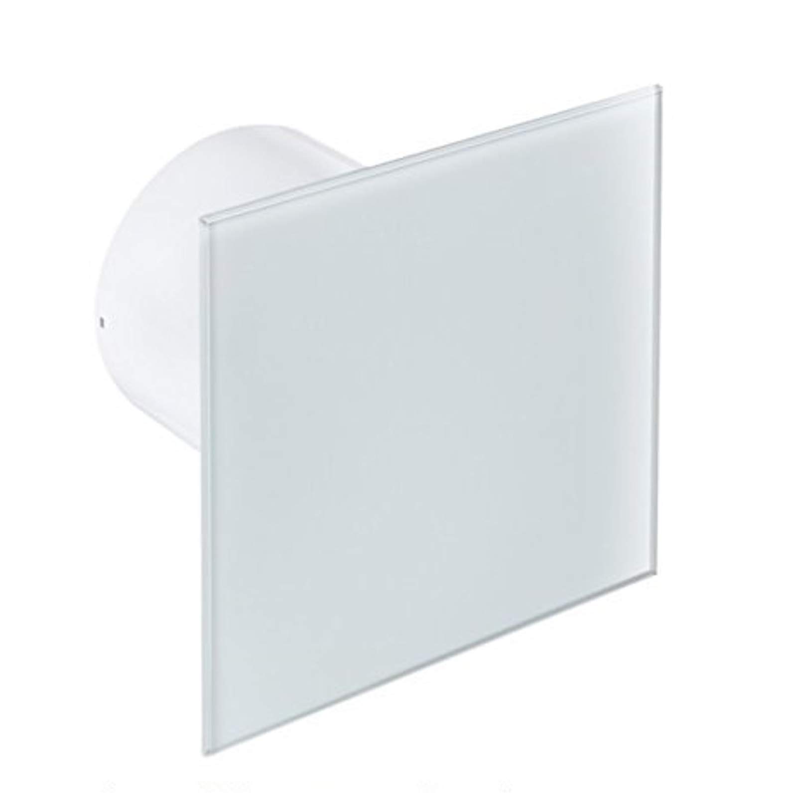 Ø 100 mm designerski wentylator łazienkowy, szklany front z mikroprocesorem do regulacji prędkości obrotowej oraz timerem, zawór zwrotny WEG100CTR, łożysko kulkowe, wentylator przedni, naścienny, wentylator łazienkowy, cichy, szklany 10 cm