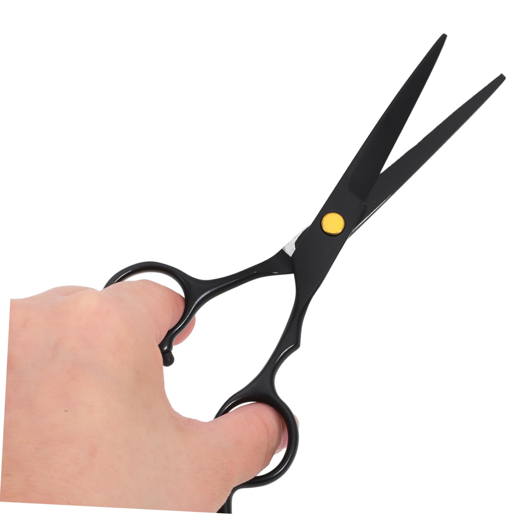 Juego de Tijeras Tijeras Planas para Cortar el Cabello de Acero Inoxidable Negro Peluquero para Uso Profesional y Doméstico