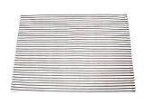 33 x 47 cm. Campagne Table Linen - Mantel Individual, 33 x 47 cm, diseo de Rayas, Color Gris y Blanco