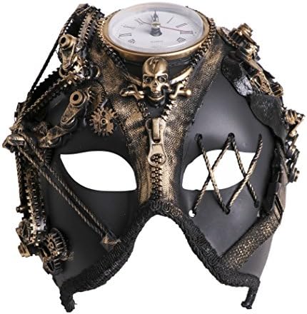 Arsimus Steampunk Functioning Mechanical Clock Burning Man Skull