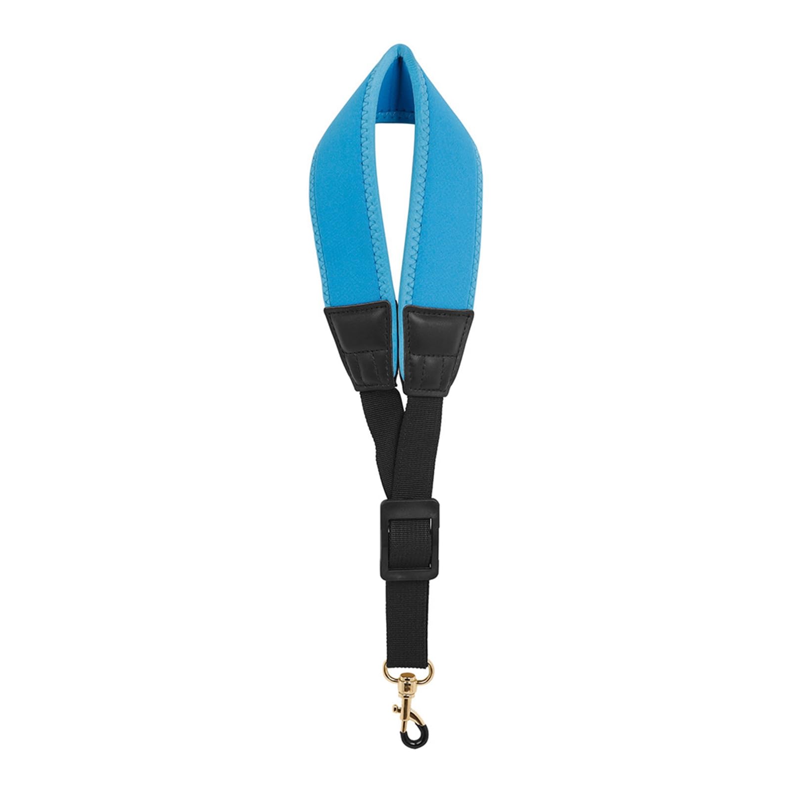 Saxophonhalsriemen, Verstellbarer Saxophonhalsgurt Nylon Sachsen mit Metallhaken Klarinette Nackengurt Sax (BLUE)