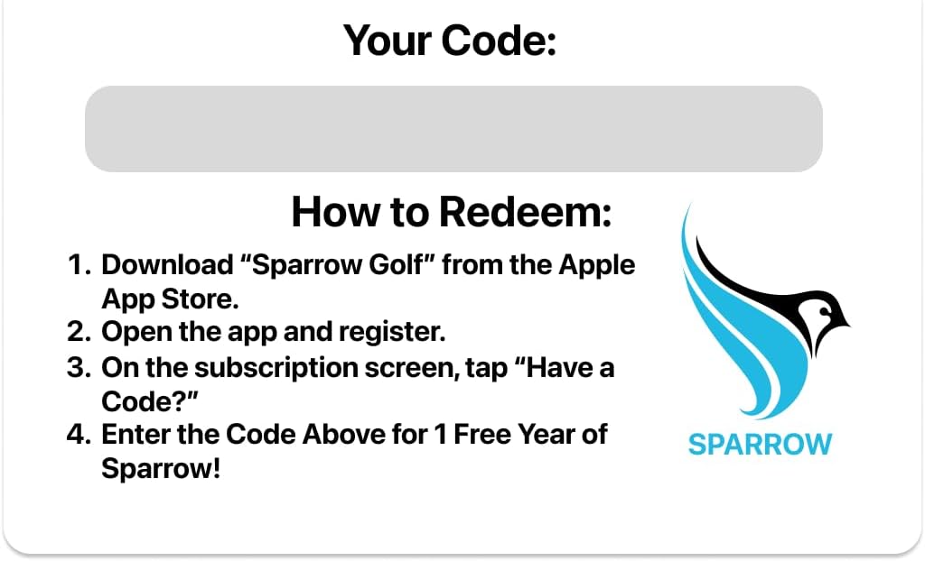 SPARROW Golf App: 1-Year Subscription - No.1 Swing Analysis App | Includes Physical Gift Box with Gift Card, Holiday Golf Gift for All Levels - Image 3