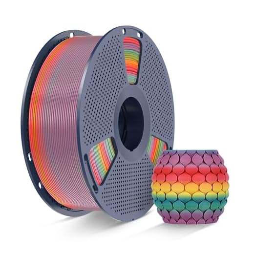 SUNLU Rainbow PLA Filament 1.75mm, Multicolor Gradient 3D Printer Filament, Neatly Wound 3D Printing Filament, Dimensional Accuracy +/-0.02mm, 1KG Spool(2.2 lbs), Rainbow PLA 01