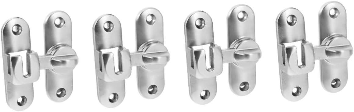 4sets Sliding Door Latch Stainless Steel Latch for Cabinet Furniture and Wardrobe