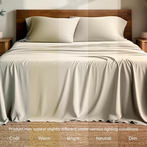 Bare Home Queen Sheet Set Sand thumbnail 9