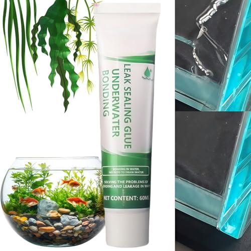 Fish Tank & Pond Repair Adhesive,Clear Silicone Sealant Waterproof,Instant Leak Repair Glue for Aquariums,Strong Transparent Seam Sealer,Transparent,Safe Formula,Long-Lasting Protection,Easy to Use