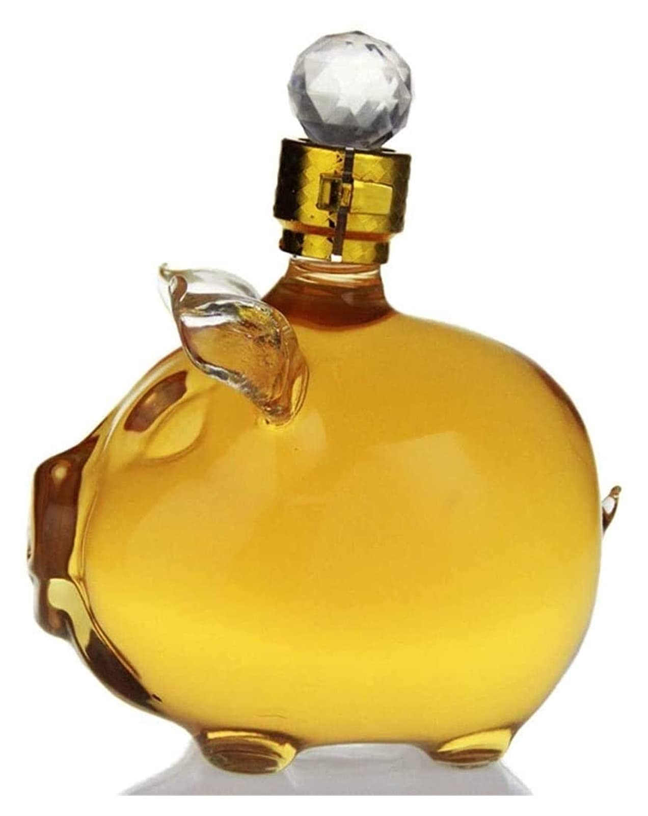 Carafe en verre de cristal soufflé main en forme de cochon pour grand bourbon