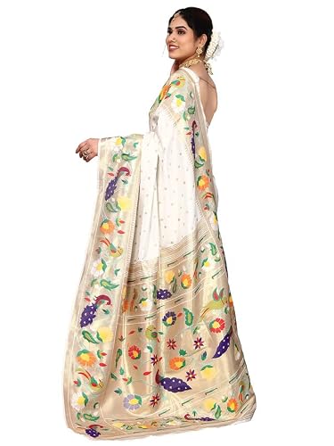SIRIL gold paithani silk saree in soft silk – image 3
