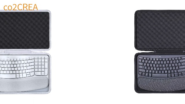 Étui Rigide Co2CREA Pour Logitech Wave Keys Clavier Ergonomique Et Souris - Protection Voyage