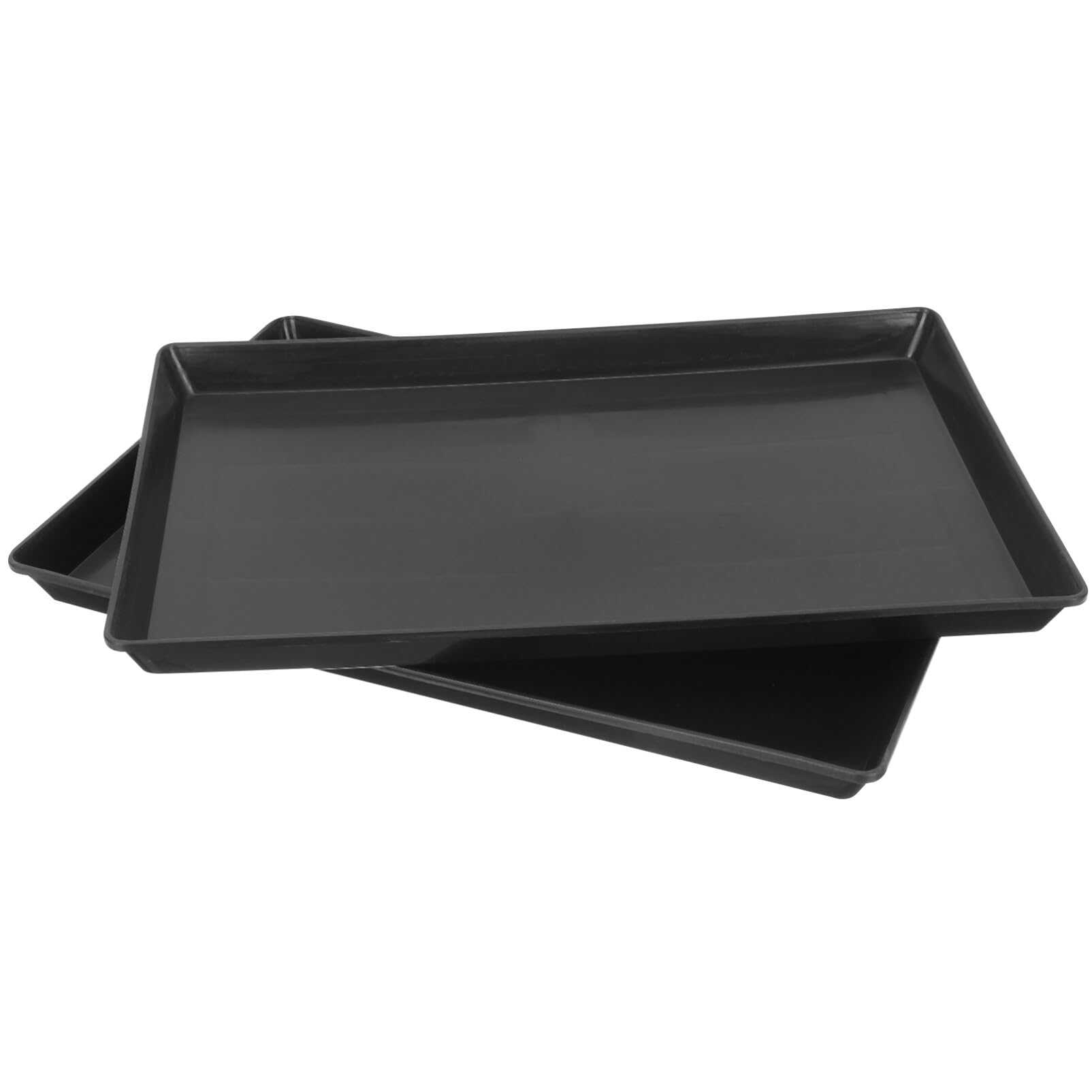 Toddmomy Plastic Crate Tray For 2 Pieces Rectangular Pet